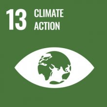 UN Sustainability Goal 13 logo, climate action.