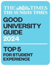 Top 5 for Student Experience Times Good University Guide 2024 badge