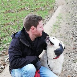 Yendle Barwise with his dog