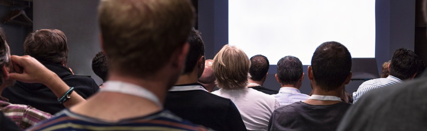 People in a lecture theatre