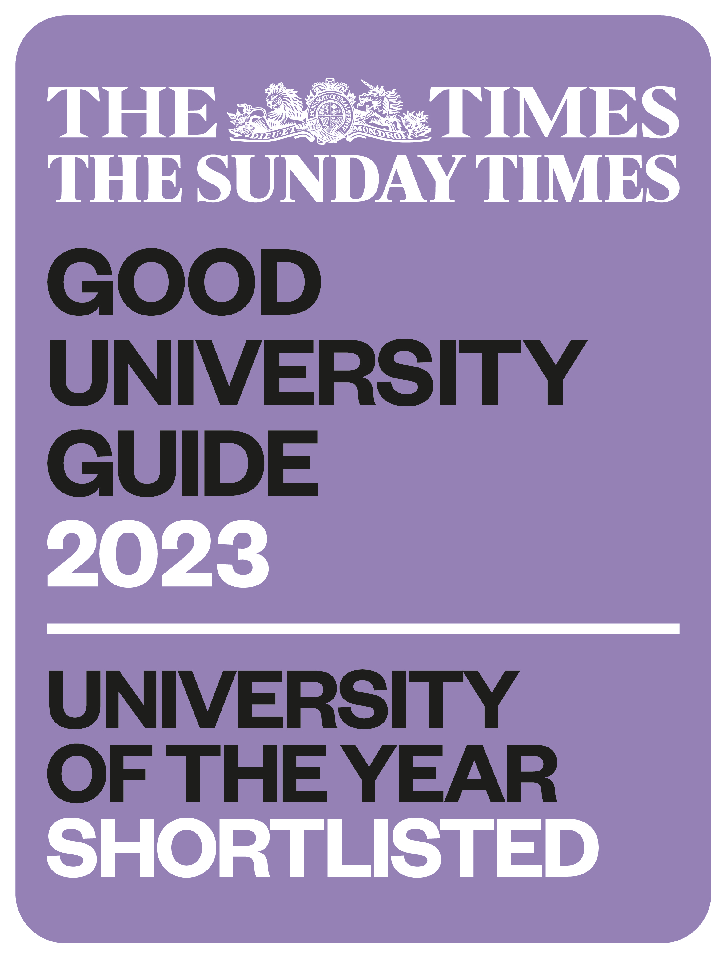 The Times/Sunday Times Good University Guide 2023, University of the Year shortlisted